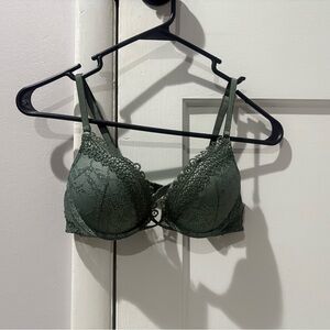Victoria's Secret Lace Bra in Forest Green